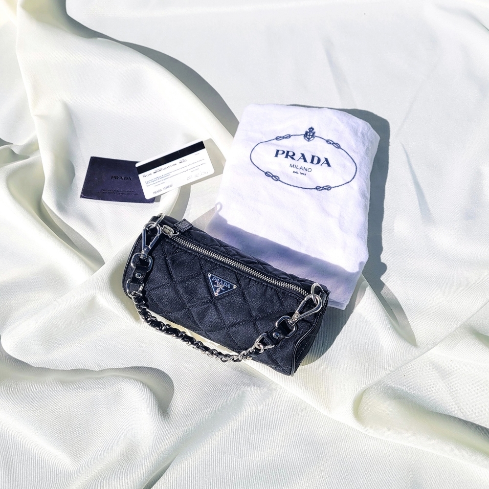 SOLD ⛓PRADA QUILTED CHAIN LINK TESSUTO MINI BAG⛓